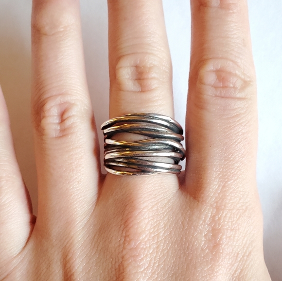 NWOT (2) Two Silver Stack Rings - Picture 5 of 8